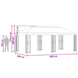 6 x 3 m Terracotta Polyester and Steel 190 3375985