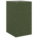 ZNTS Bedside Cabinets 2 pcs Olive Green 34.5x39x62 cm Steel 841772