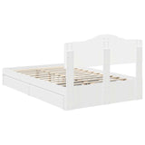 Storage Bed with Headboard White 120 x 190 cm Engineered Wood 3413117