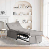 Sofa Bed Light Grey 194 x 67 x 82 cm Microfiber 42008608