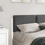 Upholstered Headboard White and Light Grey 120 cm 880027