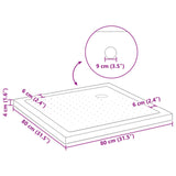 Shower Base Tray with Dots 80 x 80 x 4 cm ABS Black 42033515
