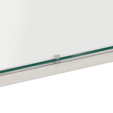 Coffee Table Silver Stainless Steel and Tempered Glass 350017