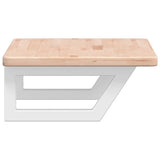 Basin Shelf Wall Mounted Steel and Solid Wood Oak 3302334