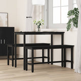 Dining Bench 2 pcs Black Oak 100 x 32.5 x 48.5 cm 873751