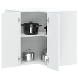 Kitchen Wall Corner Cabinet Lucca White Engineered Wood 853857