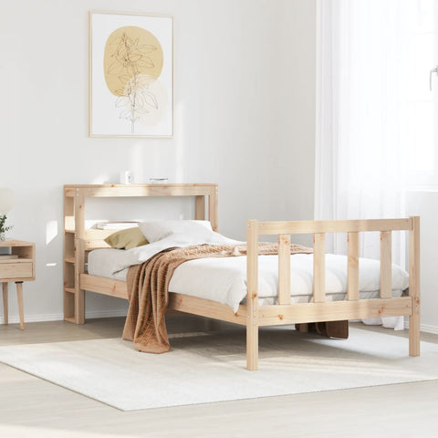 Bed Frame without Mattress 100x200 cm Solid Wood Pine 3305900