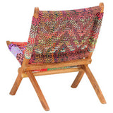 Folding Chindi Chair Multicolours Fabric 286608