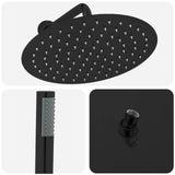 Concealed Shower System Black Stainless Steel 201 42028992