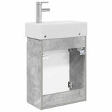 Bathroom Vanity Unit with Tap Concrete Grey 45.5 x 22.5 x 84 cm 889514