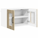 Wall Glass Cabinet PORTO 2 pcs Sonoma Oak 60 x 31 x 40 cm 885320