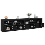 Sideboard with LED Lights Black 283x37x67 cm 3209017