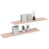 Floating Shelf Wall-mounted 2 pcs Pink 100 x 18 x 2.5 cm Steel 8004046