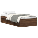 Bed Frame without Mattress Brown Oak 100x200 cm 3203837