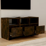 TV Cabinet Smoked Oak 102x37.5x52.5 cm Engineered Wood 813023
