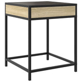 ZNTS Bedside Table with Infinity LED Sonoma Oak 40x40x51 cm 3284092