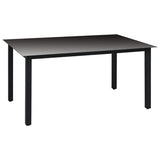 5 Piece Garden Dining Set Black 3060048
