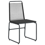 Garden Chairs 2 pcs Black 48 x 55 x 89.5 cm Rattan 42025096