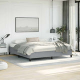 Bed Frame without Mattress Light Grey 193x203 cm King Fabric 347110
