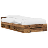 Bed Frame with Storage Old Wood 80 x 200 cm Engineered Wood 3429600