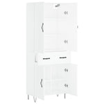 Highboard White 69.5x34x180 cm Engineered Wood 3198177