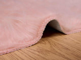 Faux Sheepskin Rug Tafalla Pink 120 x 170 cm Polyester 42021548