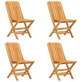 Garden Dining Set Natural Teak Solid Teak Wood Standard Foldable 3155036