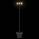3-Head Lamp Post with Planter Black 32 x 32 x 188 cm 42042696