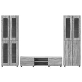TV Cabinet Set FLORIN 3 pcs Grey Sonoma Engineered Wood 3398010