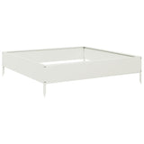 ZNTS Garden Raised Bed White 100x100x26 cm Steel 851018