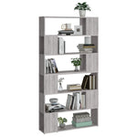 Book Cabinet/Room Divider Grey Sonoma 100x24x188 cm 3187604