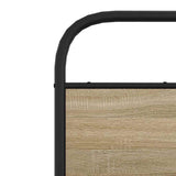 Metal Bed Frame without Mattress Smoked Oak 180x200 cm Super King 3318669