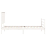 Bed Frame without Mattress White 90x200 cm Solid Wood 3195207