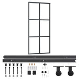 Sliding Door with Hardware Set ESG Glass&Aluminium 90x205 cm 3081947