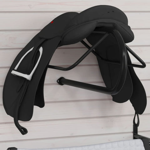 ZNTS Saddle Rack Wall Mounted Black Iron 172428