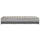 Bed Frame Grey Sonoma Engineered wood 100 x 200 cm Bed Frame 3295672