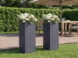 Garden Planter 2 pcs Anthracite 20 x 20 x 75 cm 8005321