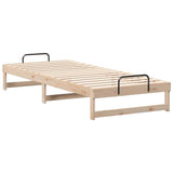 Bed Frame Brown 100 x 220 cm Solid Pine Wood 873172
