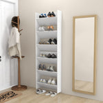 Wall Shoe Cabinets 2 pcs White 60x18x90 cm Engineered Wood 806760