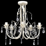 Crystal Pendant Ceiling Lamp Chandelier Elegant 5 Bulb Sockets 240687