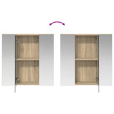 Bathroom Mirror Cabinet Sonoma Oak 70 x 14.5 x 70 cm 889089