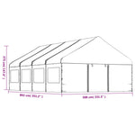 Gazebo with Roof White 8.92x5.88x3.75 m Polyethylene 3155496