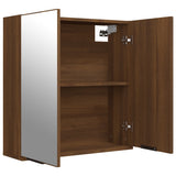 Bathroom Mirror Cabinet Brown Oak 64x20x67 cm 817068