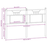 ZNTS Headboard Smoked Oak 137 cm Engineered Wood and Steel 4106775