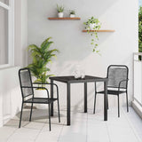 Garden Dining Set 3 pcs Black Powder-Coated Steel 3379156