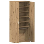Shoe Cabinet with Door Brown 80 x 39 x 180 cm Engineered wood 3333874