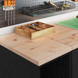 Garage Storage Cabinet Black 30x51x85 cm Solid Wood Pine 860527