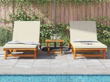 Sun Lounger 2 pcs Brown 65 x 199 x 84 cm Solid Acacia Wood 3325194