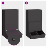 Pig Feeder Black 55 x 51 x 91.5 cm Cold-Rolled Steel 874639