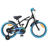 Kids Bike 16'' for 4-6 Years Old Black 42009317
